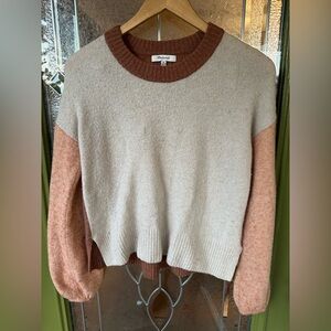 Madewell Sweater Multicolor Soft Merino Wool Blend XS Sunset Vibes